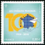 timbre N° 5274, Les Chèques Postaux 1918-2018