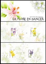 timbre Bloc souvenir N° 155 et 155A, La flore en danger, bloc souvenir