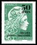  Marianne l’engagée timbre surchargé «50 ans» 