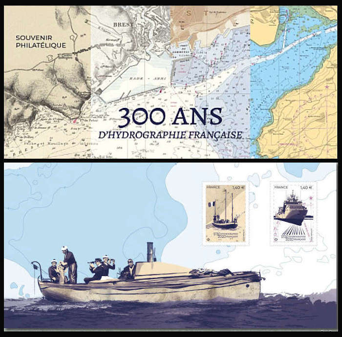 timbre N° 167, 300 ans d'hydrographie française