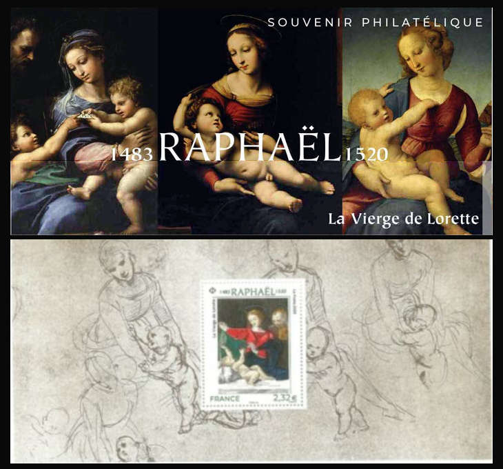 timbre N° 166, Raphaël 1483 - 1520