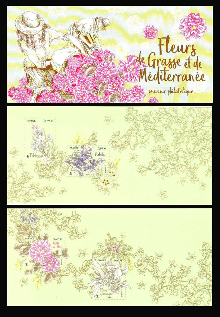 timbre N° 168, Fleurs de Grasse et de Méditerranée