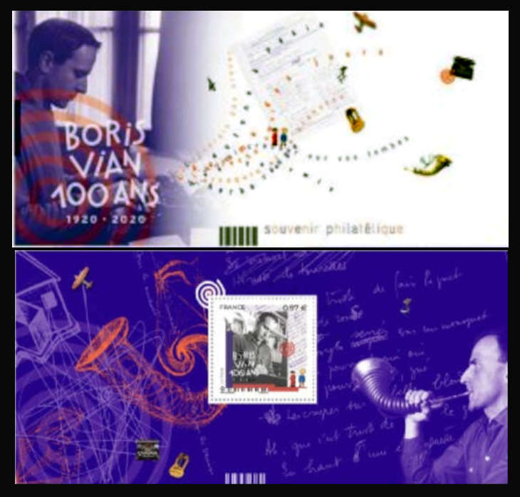 timbre N° 165, Boris Vian centenaire de sa naissance