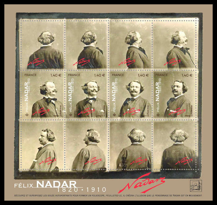  Félix Nadar 1820 - 1910 <br>autoportraits de Félix Nadar en 12 poses