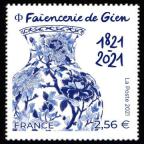 timbre N° 5508, Faïencerie de Gien 1821-2021