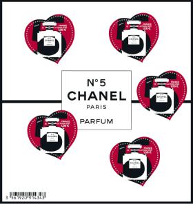timbre Bloc feuillet N° 152, Cœur Chanel