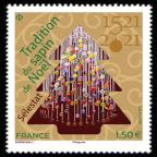 timbre N°, 1521 Tradition du sapin de Noël – Sélestat 2021