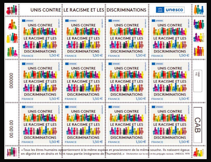  UNESCO <br>Unis contre le racisme et les discriminations