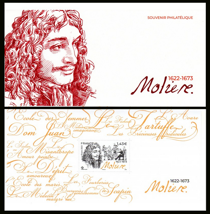 timbre N° 187, Molière 1622-1673