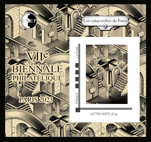 timbre CNEP N° 92, VII biénale philatélique 2023