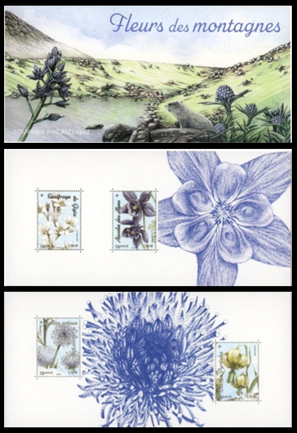 timbre Bloc souvenir N° 200A, Fleurs des montagnes