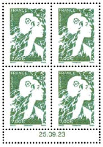  Bloc de 4 timbres issus de l'affiche 