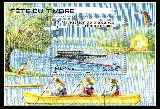 Fête du timbre 2024, le timbre voyage au fil de l’eau <br>Navigation de plaisance