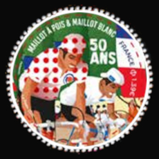 50 ans - maillot à pois & maillot blanc