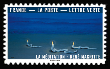 Le bleu dans l'art <br>La méditation - René Magritte