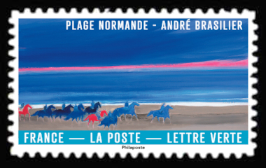 Le bleu dans l'art <br>Plage normande - André Brasilier