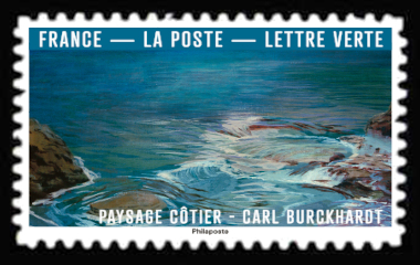 Le bleu dans l'art <br>Paysage côtier - Carl Burckhardt.