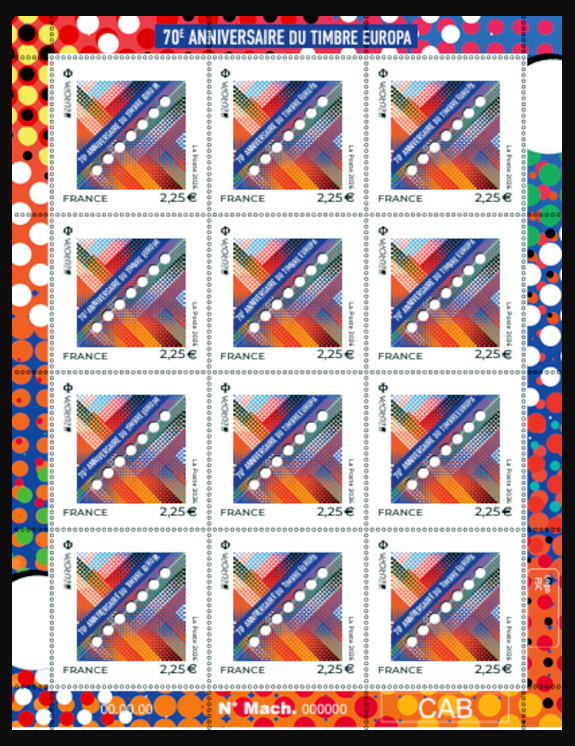 70ème anniversaire du timbre Europa