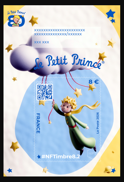 NFTimbre8.2 <br>Le Petit Prince d’Antoine de Saint-Exupéry