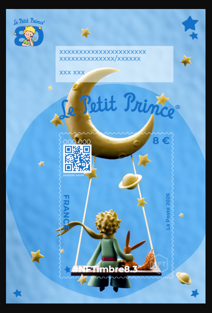 NFTimbre8.3 <br>Le Petit Prince d’Antoine de Saint-Exupéry