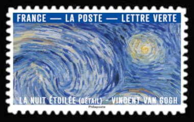 Le bleu dans l'art <br>La nuit étoilée (détail) - Vincent Van Gogh