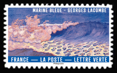 Le bleu dans l'art <br>Marine bleue - Georges Lacombe.