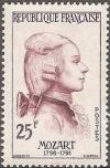 timbre N° 1137, Wolgang Amadeus Mozart (1756-1791) compositeur