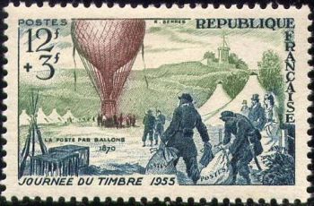  Journée du timbre 1955 - 85ème anniversaire de la poste aérienne 