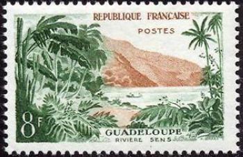 timbre N° 1125, Rivière Sens à la Guadeloupe
