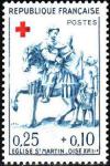 timbre N° 1279, Coix rouge