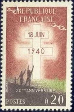  20ème anniversaire de l'appel du général de Gaulle (18 juin 1940) 