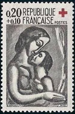  Coix rouge <br>Gravure sur bois du Miserere de Rouault