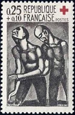  Coix rouge <br>Gravure sur bois du Miserere de Rouault