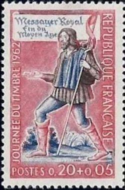  Journée du timbre - Messager royal de la fin du Moyen-Age 