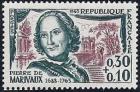 timbre N° 1372, Pierre de Marivaux (écrivain bicentenaire de sa mort)