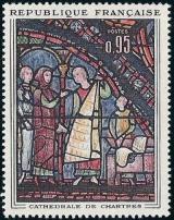 timbre N° 1399, Vitrail de la cathédrale de Chartres