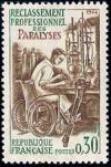 timbre N° 1405, Reclassement professionnel des paralysés