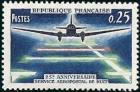 timbre N° 1418, 25ème anniversaire du service aéropostal de nuit
