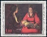 timbre N° 1479, Georges de La Tour «Le nouveau né»