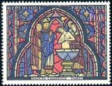 timbre N° 1492, Vitrail de la Sainte Chapelle («Le baptême de Cyriaque»)