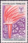 timbre N° 1545, Jeux Olympiques d´hiver de Grenoble - Flamme olympique