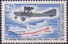 timbre N° 1565, 17 août 1918, première liaison postale régulière par avion (Paris - le Mans - Saint-Nazaire)