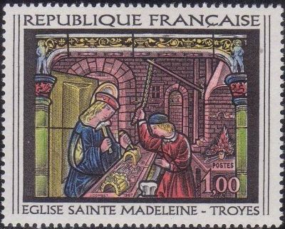  Vitrail de l'église Sainte Madeleine de Troyes (Aube) 