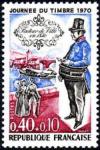 timbre N° 1632, Journée du timbre - Facteur de ville vers 1830