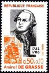 timbre N° 1727, Amiral de Grasse (1722-1788)