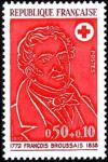 timbre N° 1736, François Broussais 1772-1839 - Croix rouge