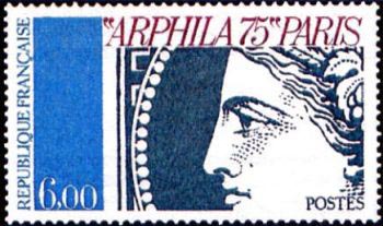  Arphila 75 Paris « Cérès » <br> 48ème Congrès de la Fédération Française des Associations Philatéliques <br>Création de Charles Bridoux (1er prix au concours national)