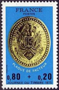  Plaque de facteur sous la IIème République - Journée du timbre 