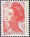 timbre N° 2182, Type Liberté de Gandon 0,30 f