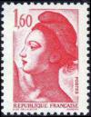 timbre N° 2187, Type Liberté de Gandon 1f 60